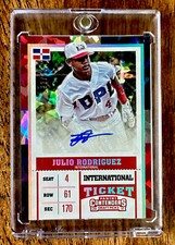 2017 Julio Rodriguez Panini Contenders Cracked Ice Auto #/23 True Rookie SSP