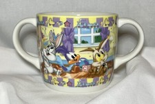 Wedgwood Warner Bros. Baby Looney Tunes Cup Mug 2-Handles Orig. Sticker England