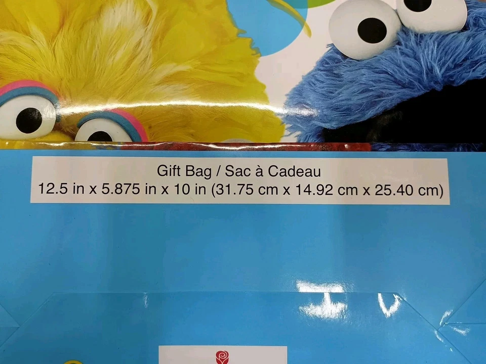 American Greetings 7 bolsas de regalo Plaza Sésamo Big Bird Cookie Monster y Elmo Foto 3 de 4