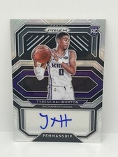 Tyrese Haliburton 2020-21 Panini Prizm Penmanship Silver RC Auto