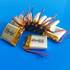 10 pcs 3.7V 400mAh Li Po Rechargeable Battery 582728 for Speaker MP3 MP4 MP5 GPS