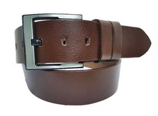 Men's leather belt real buffalo leather belt black brown 4 cm wide handmade