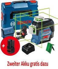 Bosch Professional Linienlaser GLL 3-80 CG, 2 x Akku 2,0 Ah, L-BOXX - NEUWARE