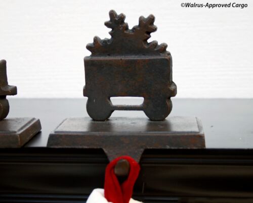 IRON TRAIN CHRISTMAS STOCKING HOLDER (SET OF 3) – LOCOMOTIVE, COAL CAR & BOXCAR - Picture 6 of 12
