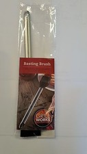 New Stainless Steel Grill Works basting brush 12" silicone bristles BBQ mop cook