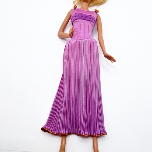 Disney Megara Purple Dress Pleated Gown Fits Model Muse Barbie Doll