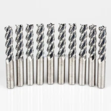 10 Pcs 3/8" YG1 Alu-Power 3 Flute Extra Long Length Carbide End Mill Aluminum