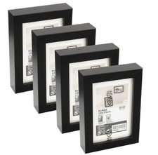 4er Set Ikea RIBBA Bilderrahmen, schwarz, 10x15 cm Wand- & Tischmontage