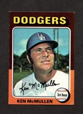1975 Topps Baseball Mini Card #473 Ken McMullen LA Dodgers VG-EX+ *aa