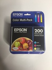 Genuine EPSON 200 Cyan Magenta Yellow Ink Cartridges T200520 Expired 01/2019