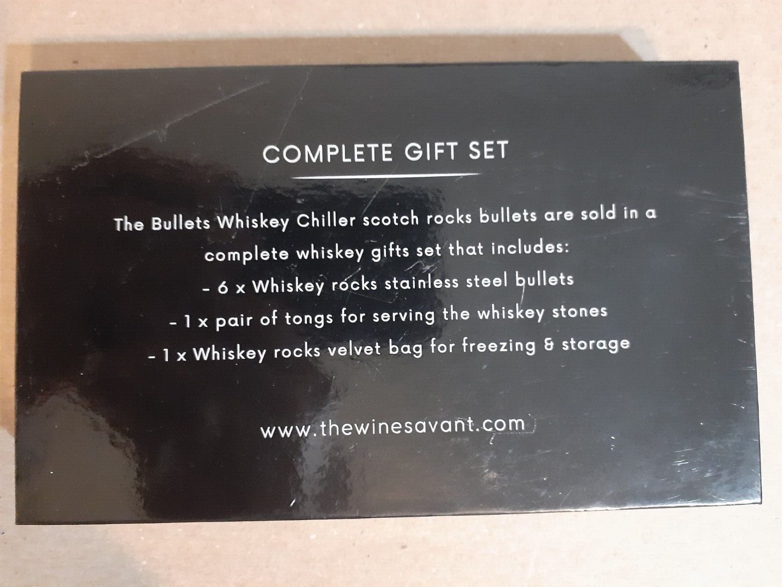 The Wine Savant Whiskey Bullet Chiller Set of 6 & Tongs ~ Fast Shipping ~ NICE