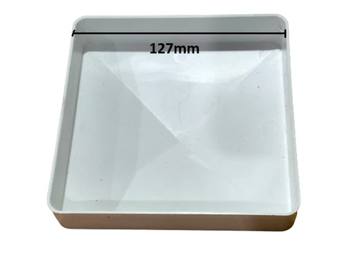 Cover for 127x127 Posts white tapered 10x PVC Post Caps Fencing Cap Slimeline - Picture 6 of 6