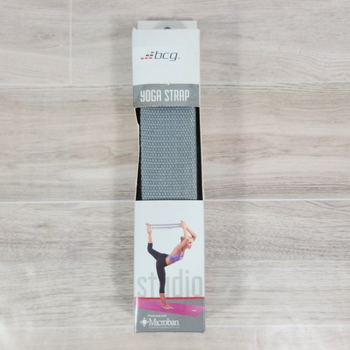 BCG Studio Yoga Strap For Stretching & Flexibility Exercise Fitness Gray