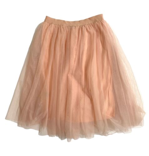 Light Pink Tulle Skirt Mid Length SZ XL Haute Monde Elastic Waist NWT