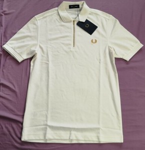 fred perry zip neck polo