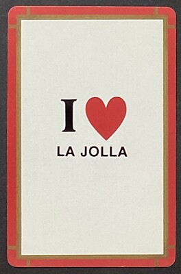 I Love La Jolla California Vintage Single Swap Playing Card King Spades