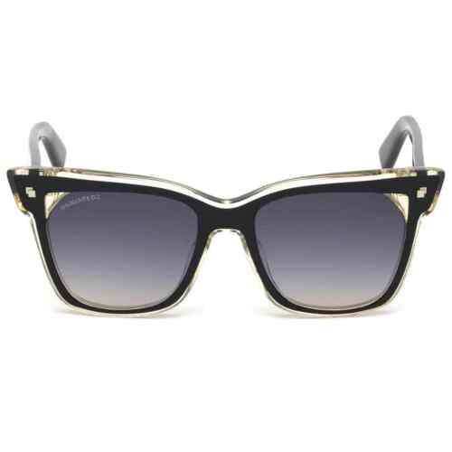 DSQUARED2 Debbie DQ 0323 41B Black Cat Eye Plastic Sunglasses Frame 51-17-140 SD - Afbeelding 1 van 2