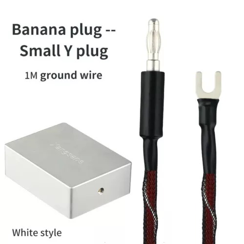 Audio Grounding Box Mute Pure Silver Grounding Wire USB RCA Spade Banana Plug - Picture 19 of 36