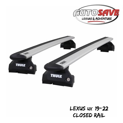 Thule Aluminium WingBar Evo Silver Roof Bars to fit Lexus UX 19-22 Closed Rail
