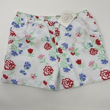 The Beaufort Bonnet Company Girls SIZE 10 Shirley Shorts - Eyelet, White Floral