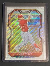 ⚾ 2021 Panini Prizm Baseball White Wave Base Card #173 Mike TROUT ⚾