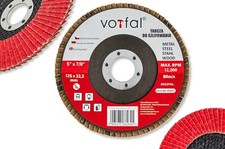 Metall F&auml;cherscheiben 125 mm Edelstahl Keramik Schleifscheiben selbstsch&auml;rfend