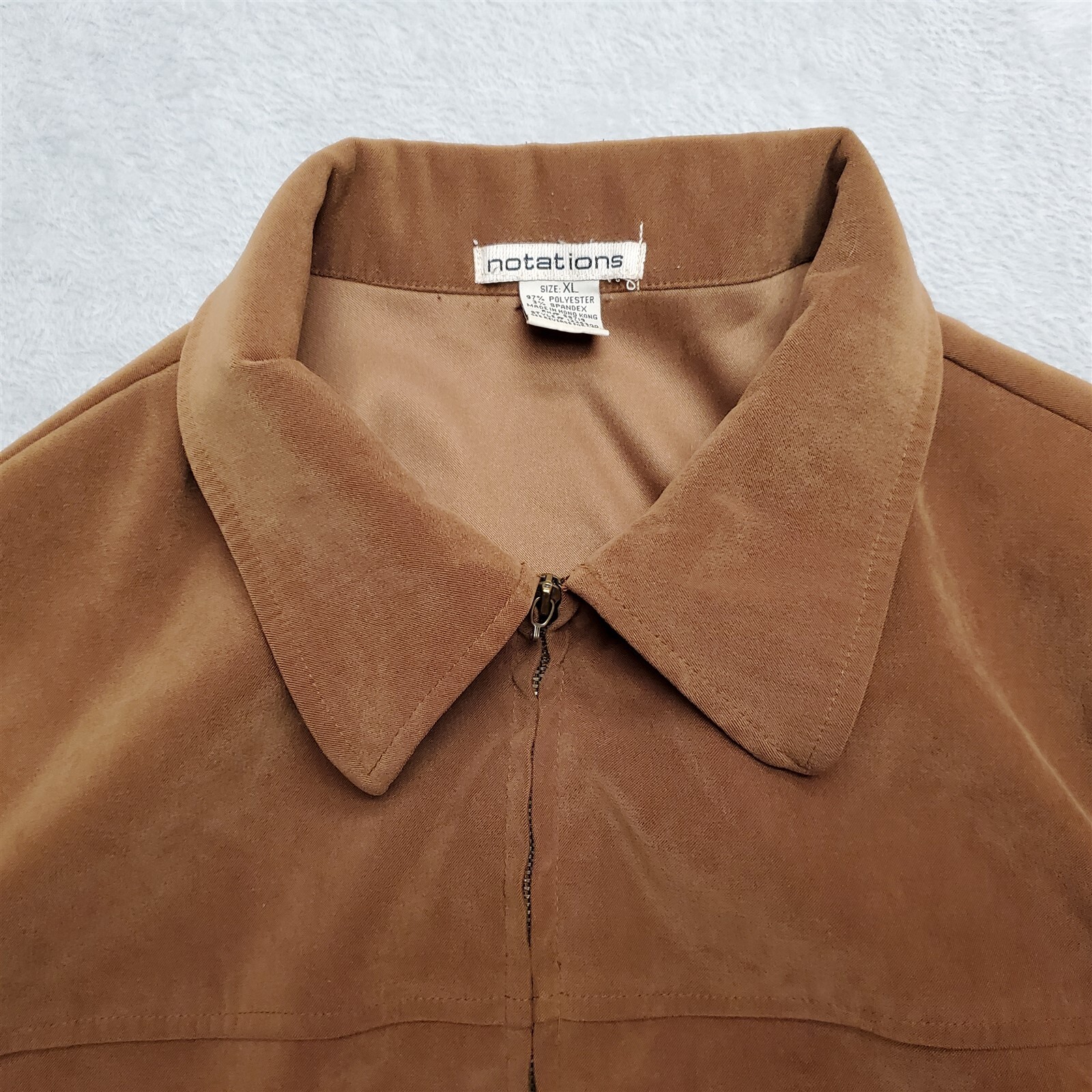 Notations Jacket Womens Extra Large Brown Full Zi… - image 4