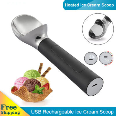 Rechargeable Heated Ice Cream Scoop - Self-Warming Spoon With LED Display, Electric Scooper For Hard Ice Cream - View #13