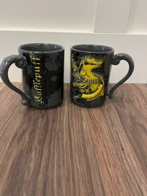 Set of 2 Hufflepuff House Loyal Mugs Wizarding World of Harry Potter 3D Print 
