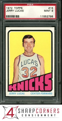 1972 TOPPS #15 JERRY LUCAS KNICKS HOF PSA 9