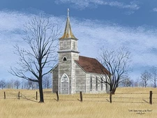 Art Print, Framed or Plaque by Billy Jacobs - Little Church Prairie - BJ1104