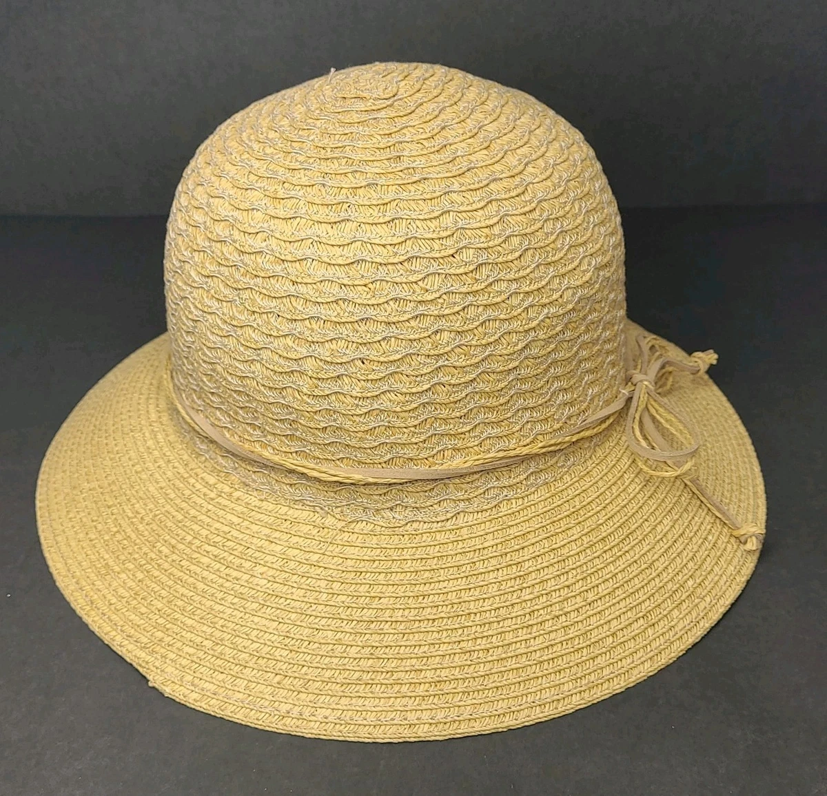 Nine West Packable Wide Brim Sun Hat UPF 50+ Tan NWT Travel Beach Nine West Straw Casual Hats for Women for sale | eBay main image 3