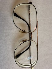 BerDel Sferoflex Vintage Gold Metal Eyeglasses Frame Square 59-16 140