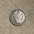 1908-D 50C Barber Half Dollar Fine QA
