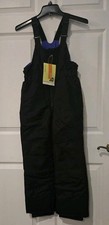 All In Motion Kids S Black Insulated Snow Bib Overalls Waterproof Windproof NWT