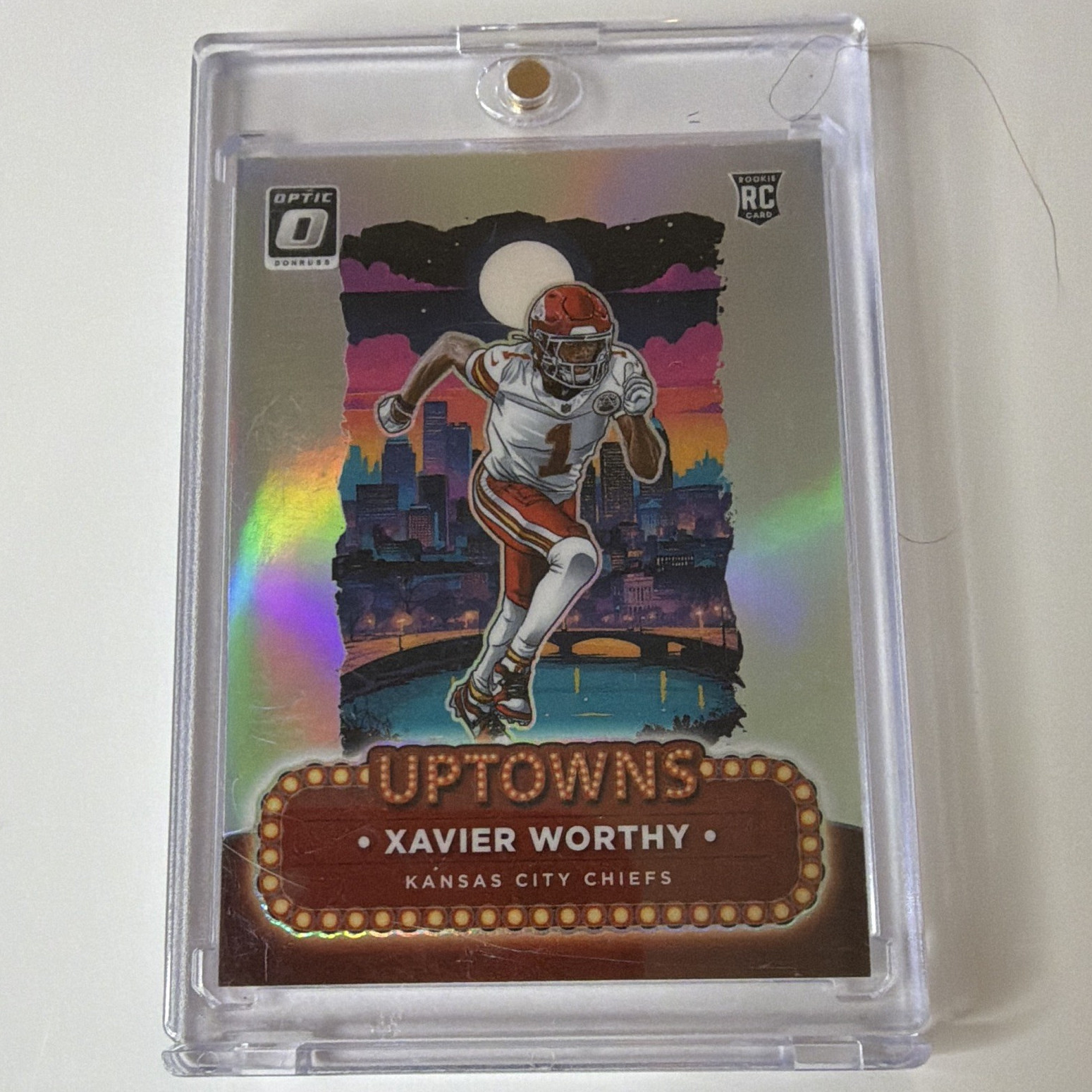 Panini 2024 Donruss Optic Uptowns Xavier Worthy Kansas City Chiefs RC #7
