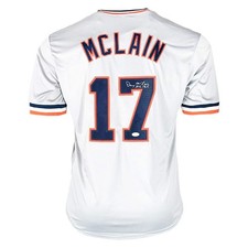 Denny McLain Signed 31-6-1968 Inscription Detroit Grey Baseball Jersey (JSA)