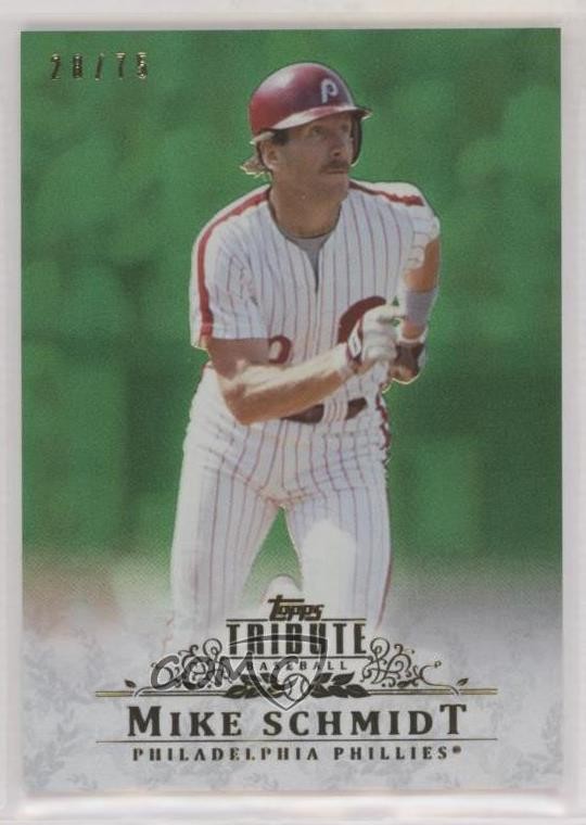2013 Topps Tribute Green 28/75 Mike Schmidt #65 HOF 7xr