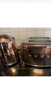 Smeg Silber Chrom 2 Scheiben Toaster und Wasserkocher Set Gebraucht aber Funktioniert