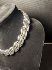 Monet  RETRO 1980's Shiny Silver Choker Necklace 15" + VIntage — photo 4
