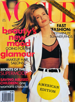 RARE VOGUE July 1991 KAREN MULDER Marc Hispard HELENA CHRISTENSEN Niki Taylor 