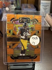 2023 Panini Select - Concourse Keeanu Benton #84 Neon Orange Pulsar Prizm /7 RC 