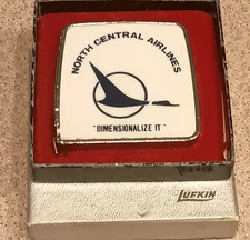 Vintage North Central Airlines Lufkin Advertising steel Tape Measure NO RESERVE