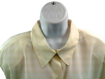 Joan Leslie Womens Ivory Button Down Long Sleeve Blouse Size 20W MSRP $44.00