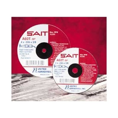 Sait 23065 4in x 1/16in x 3/8in Type 1 Cutoff Wheel A36T Aluminum Oxide