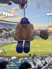 Los Anggeles DODGERS Bling Dodger Dog Clip Key Chain Accessory Official Merch