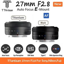 TTArtisan AF 27mm F2.8 Autofocus Lens Sony E Mount APS-C Black NEW w/ Box