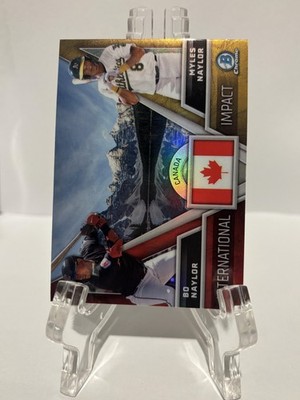 2024 Bowman Chrome- Bo Naylor / Myles Naylor #II-18 International Impact MINT