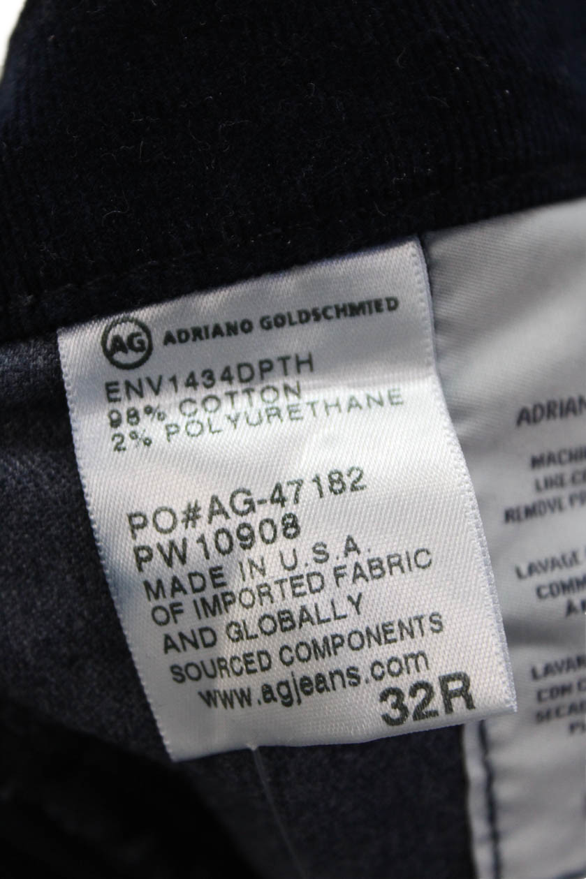 AG Adriano Goldschmied Womens Cotton Corduroy Slim Fit Jeans Blue Size 32 thumbnail 5