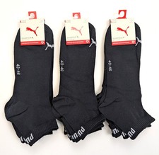 NEU - 9 Paar PUMA Quarter Plain Socken - Gr. 43-46 - schwarz - Sportsocken - TOP